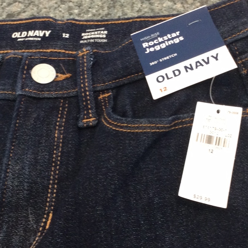 Old Navy Rockstar Denim Jeggings girls size 12. New!